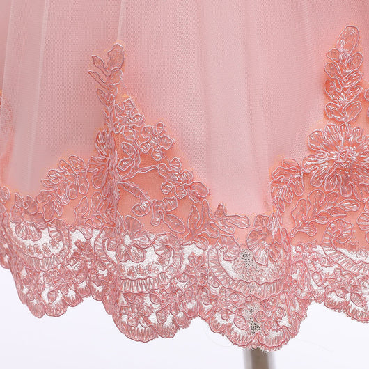 Vestido de Princesa para Primer Año con Moño y Encaje - Image 17