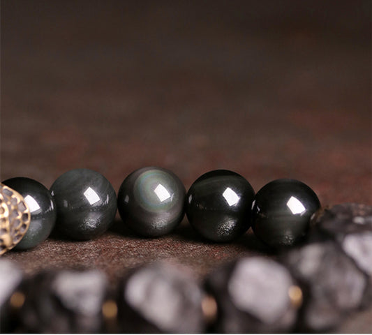 Mano Decorativa de Ébano y Obsidiana - Image 2
