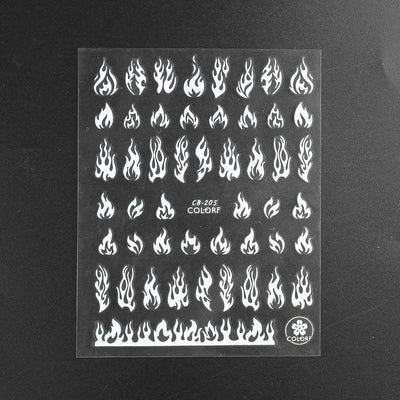Calcomanías de Uñas Flame Series Oro, Plata y Bicolor - Image 4