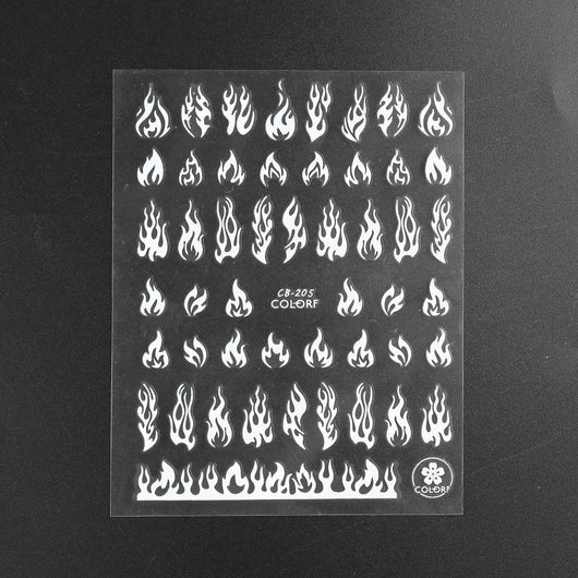 Calcomanías de Uñas Flame Series Oro, Plata y Bicolor - Image 4