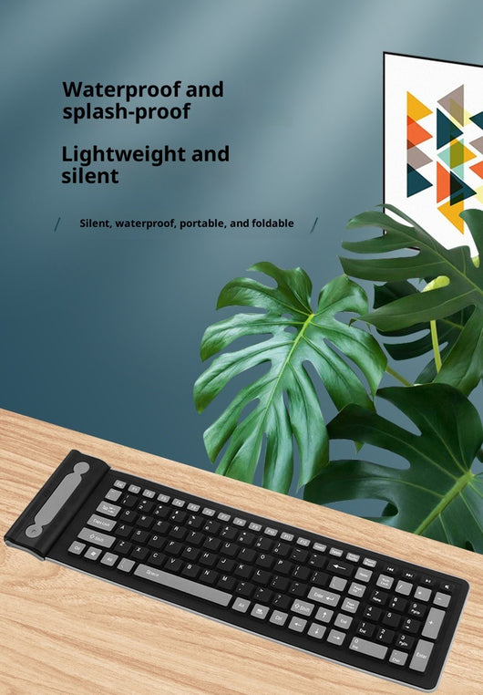 Teclado Inalámbrico Plegable Silicona Resistente al Agua 24g - Image 11
