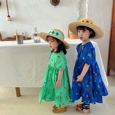 Vestido Infantil de Algodón con Estampado de Cerezas - Image 13