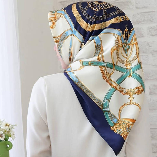 Pañuelo Cuadrado Grande de Seda Simulada - Accesorio Versátil para Mujer - Image 31