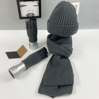 Conjunto de Abrigo Tricotado: Bufanda, Gorro y Guantes - Image 20
