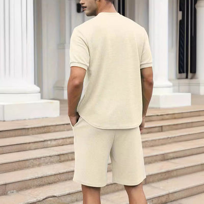 Traje Ejecutivo Hombre con Cuello Mao, Cierre de Cremallera y Pantalón Corto - Image 10