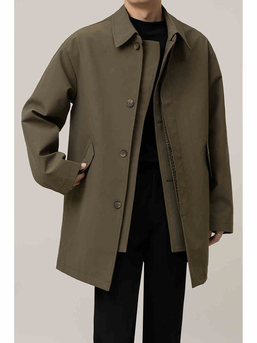 Abrigo Holgado Largo Tipo Duster para Hombre - Image 4