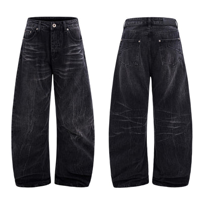 Jeans Vintage Desgastado con Efecto Rayo Americano - Image 5