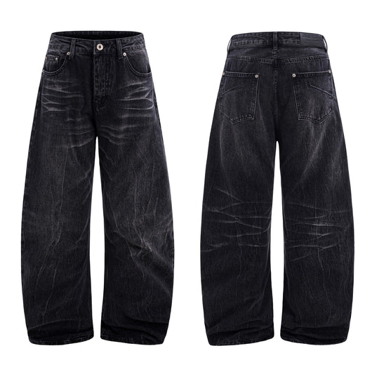 Jeans Vintage Desgastado con Efecto Rayo Americano - Image 5