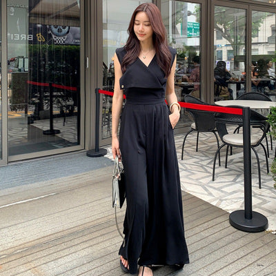 Jumpsuit Elegante para Mujer con Escote V y Abertura Lateral - Image 4