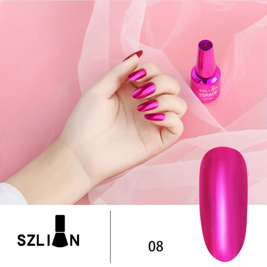 Esmalte de Uñas Espejo Plateado Metalizado de Larga Duración - Image 11