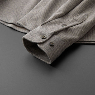 Camisa de Lana Gruesa Térmica Beige para Hombre - Image 16