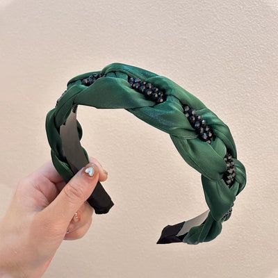 Diadema Retorcida con Perlas - Accesorio Tejido a Mano - Image 9