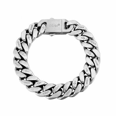Pulsera Cubana Doble Cara Cepillada para Hombre - Estilo Casual - Image 6