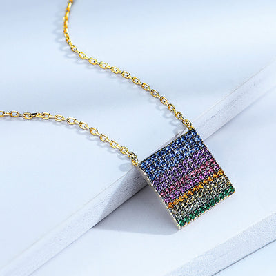 Dije Minimalista de Circón Cuadrado Plata 925 - Elegancia Personalizada - Image 8