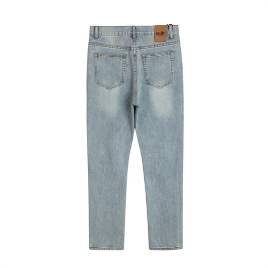 Jeans Holgados Retro con Rotos y Parches para Hombre - Image 15