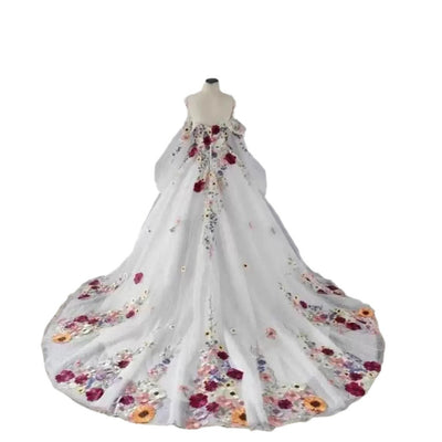 Vestido de Fiesta Floral Elegante con Detalles en Yarn - Image 6