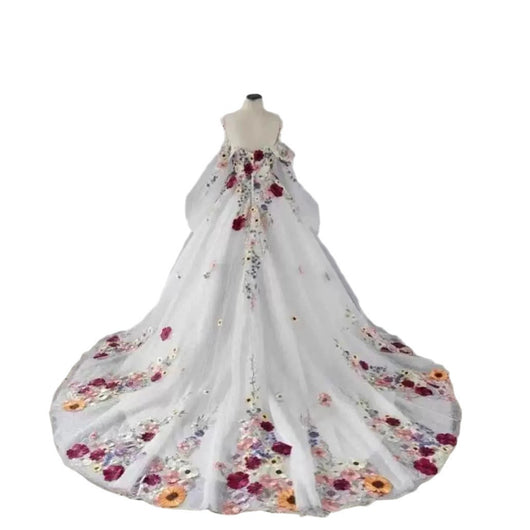 Vestido de Fiesta Floral Elegante con Detalles en Yarn - Image 6