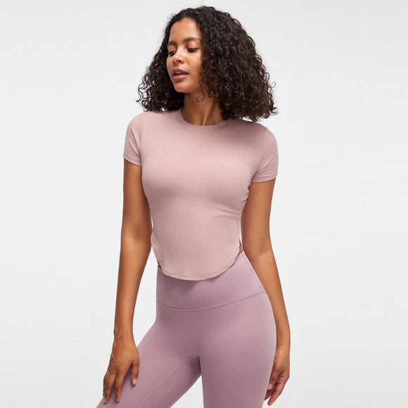 Blusa Deportiva Ajustada con Soporte de Pecho para Correr