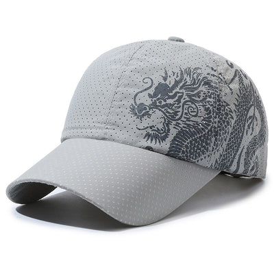 Gorra de Béisbol Hombre Estilo Chino Dragón Impreso Poliéster - Image 8