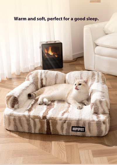 Cama Elevada para Mascotas con Respaldo Acolchado y Forro Térmico - Image 11