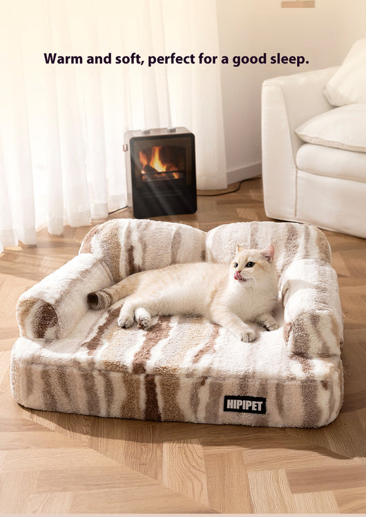 Cama Elevada para Mascotas con Respaldo Acolchado y Forro Térmico - Image 11