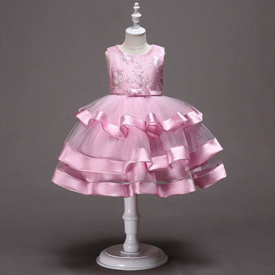 Vestido Infantil con Mangas Abullonadas y Bordados Delicados - Image 12
