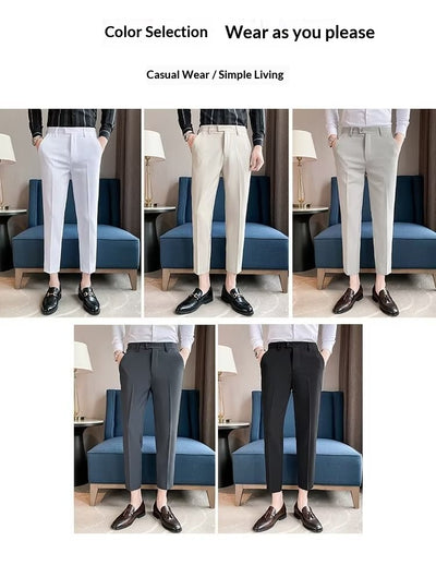 Pantalones de Vestir Casual Rectos para Hombre - Image 35