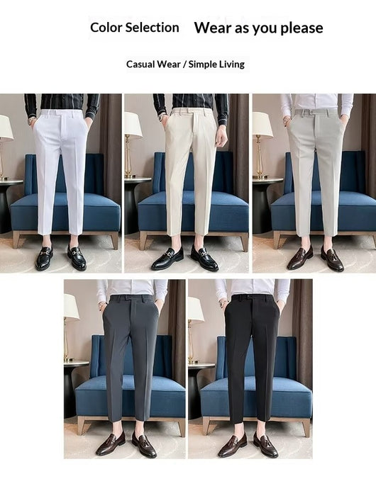 Pantalones de Vestir Casual Rectos para Hombre - Image 35