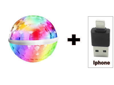 Luz LED RGB Giratoria para Móvil USB - Compatible Android y Apple - Image 3