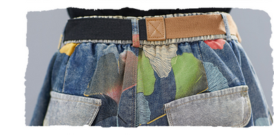 Pantalón Denim Estampado Pierna Ancha para Mujer - Image 5