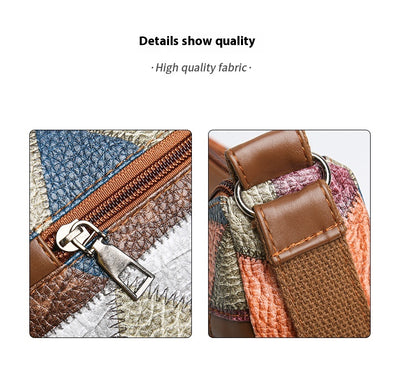 Bolso de Hombro Retro Patchwork Multicolor - Estilo Versátil All-Match - Image 10