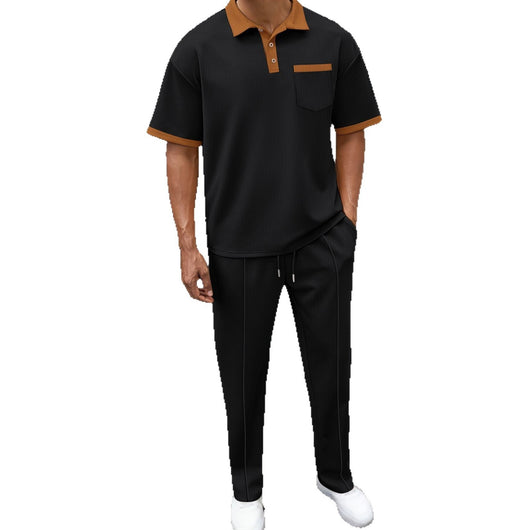 Traje Casual de Dos Piezas con Solapa Texturizada y Pantalón Corto - Image 5