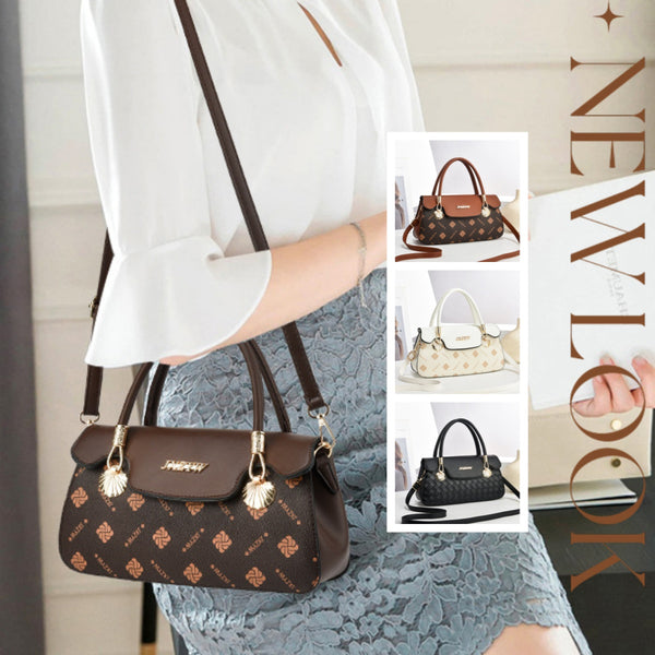 Bolso de Mano Vintage con Estampado de Letras - Bolsa Casual Crossbody para Mujer