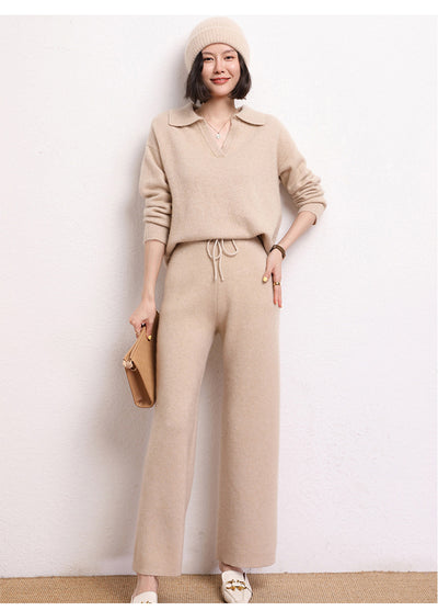 Suéter Polo Cashmere Suelto de Manga Corta para Mujer - Image 17