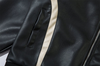 Chaqueta de Cuero Suelta con Letras Bordadas Estilo Europeo Americano - Image 15