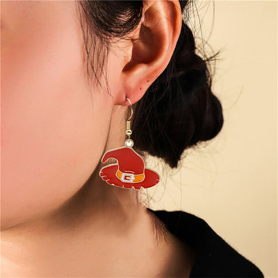 Aretes Halloween Calabaza Goteo de Aceite Aleación Joyería Espeluznante