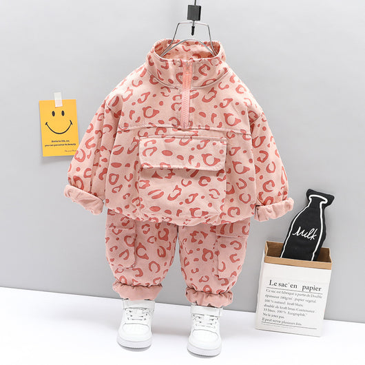 Traje Occidental Infantil de Dos Piezas con Cuello Parado - Image 12