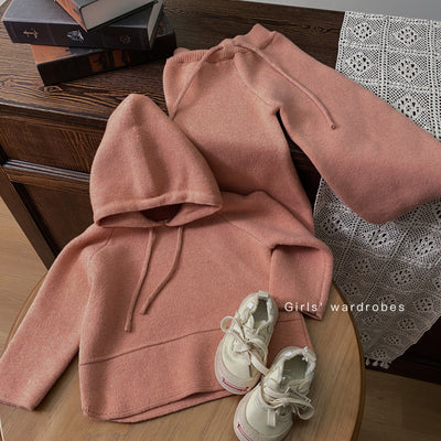 Conjunto Infantil: Sudadera con Capucha Tejida y Pantalón Casual - Image 6