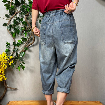 Jeans Vintage con Bordado Artístico para Mujer - Image 4