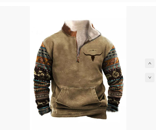 Sudadera Casual con Cierre Medio y Estampado para Hombre - Image 8