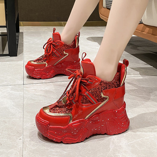 Zapatillas Deportivas Casual Coreanas con Suela Gruesa Acolchada - Image 12