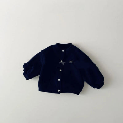 Chamarra Fleece con Botones de Contraste y Bordado Love - Image 4