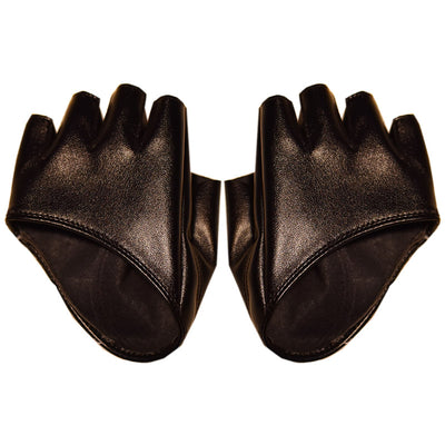 Guantes Góticos Punk de Cuero Mitad Dedo para Chica - Image 8