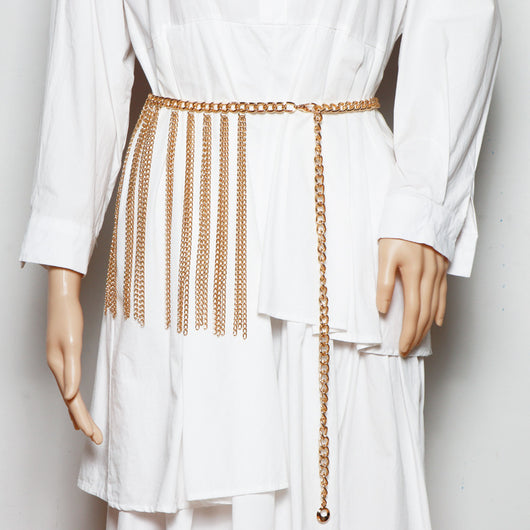Conjunto de Danza del Vientre con Cadena de Flecos y Falda a Juego - Image 8