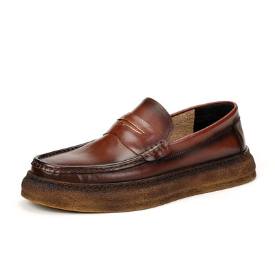 Zapatos Casuales de Cuero para Hombre con Suela Gruesa y Altura Aumentada - Image 6