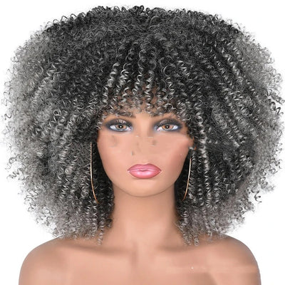 Peluca de Cabello Rizado Sintético con Malla Fina - Image 18