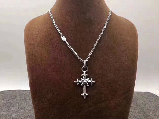 Cadena de Plata Tailandesa con Colgante Cruz - Estilo Hip Hop Urbano Retro - Image 8