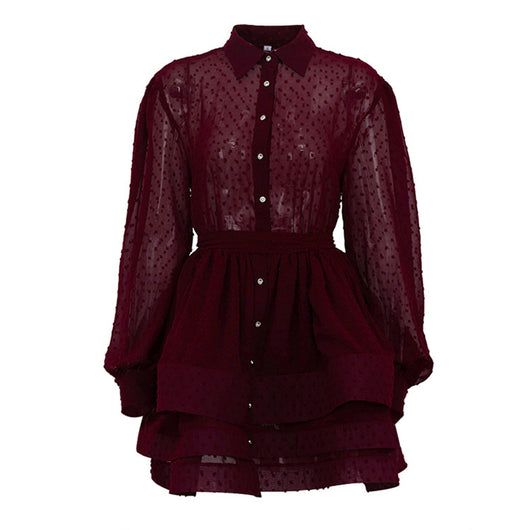 Vestido Camisero Elegante con Cinturón y Botones - Image 11