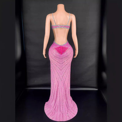 Vestido Bodycon Brillante sin Mangas con Cintura Ajustada para Fiesta y Presentaciones - Image 4