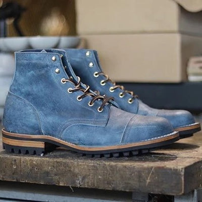 Botas Masculinas con Tacón Grueso y Remaches - Image 11